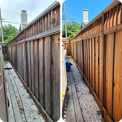 wood staining before after