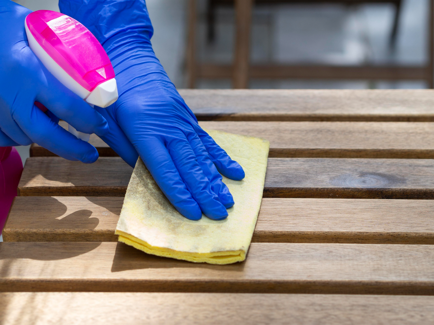 Exterior wood cleaning
