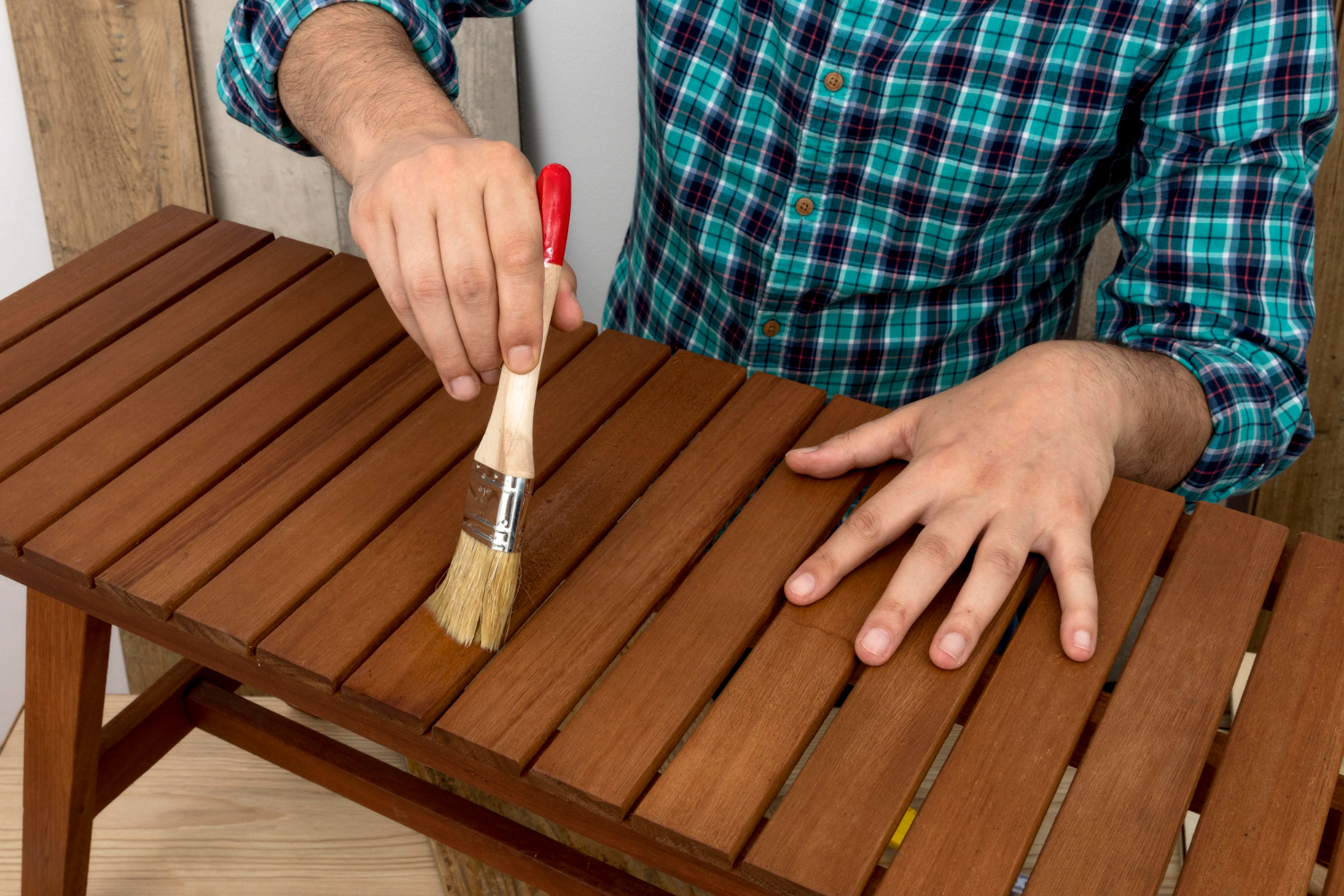 Exterior wood cleaning