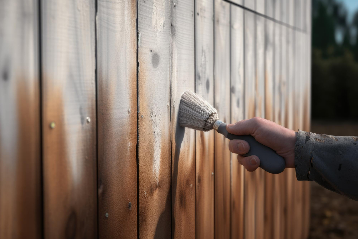 fence staining